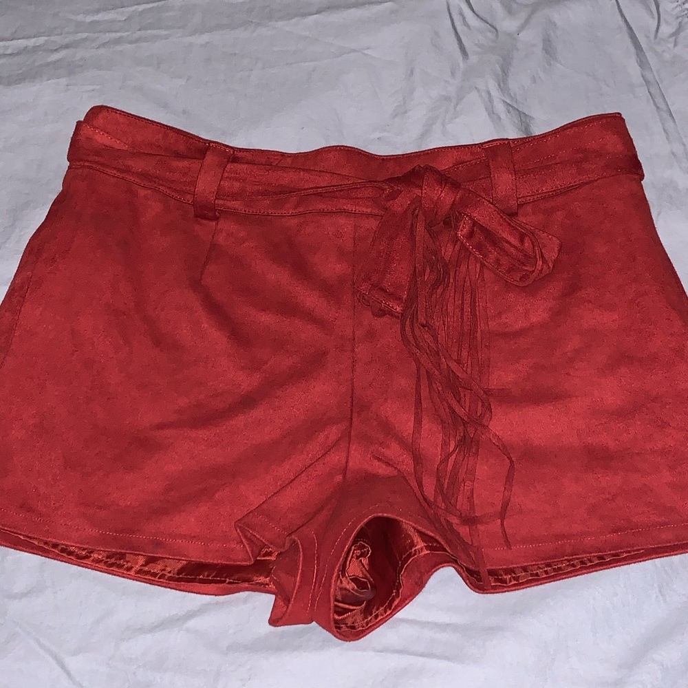 Forever 21 suede burgundy shorts high rise